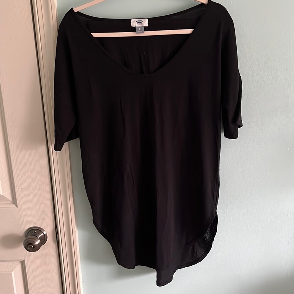 Old Navy Black Scoop Top Blouse